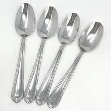 Lenox BEAD Stainless 18/10 Glossy Dinner Soup Spoon 7” Set Of 4 Replacement