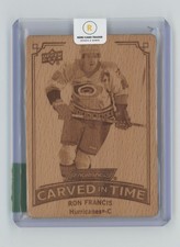 2023-24 Upper Deck Engrained Carved In Time Ron Francis #CT-6 Carolina