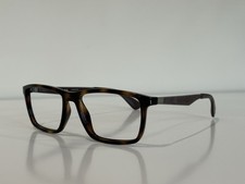Ray Ban RB 7056 2012 Rectangle Havana Brown Eyeglasses Frame 55-17-135 FLAW