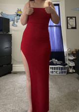 red formal dress