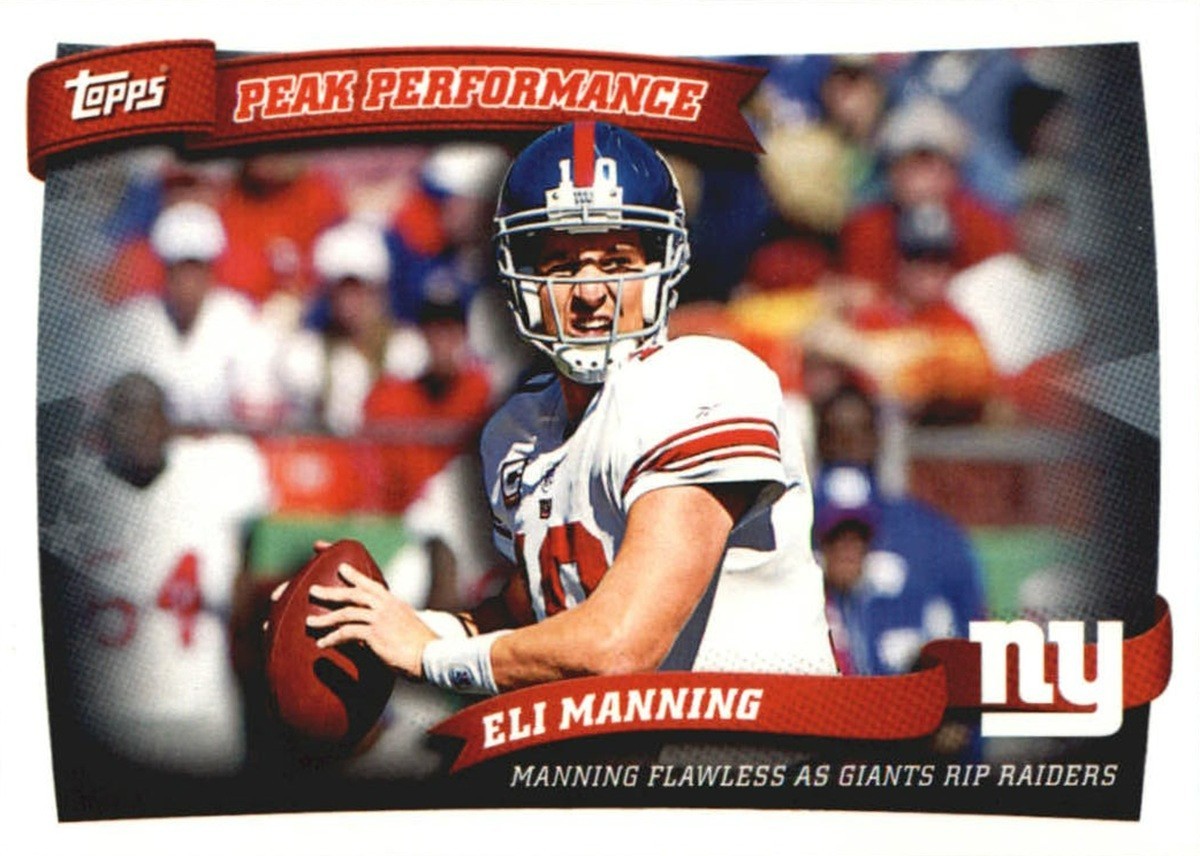 2010 Topps PEAK PERFORMANCE #PP16 Eli Manning New York Giants
