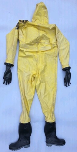 TUTA CHIMICA TRELLCHEM ANSEL SUPER GIALLA FULL BODY TAGLIA-M TIPO-1B-ET-B ANSEL - Foto 9 di 16