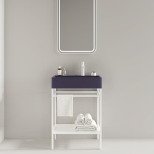 LOFI 24" Bathroom Vanity with Ceramic Basin, Freestanding Bathroom Console Sin