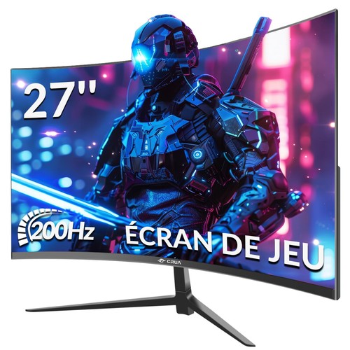 Moniteur de Jeu incurvé 27" écran VA 180 Hz/200 Hz FHD 1080P 1500R 1 ms GTG a...