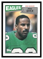 1987 Topps #298 Mike Quick Philadelphia Eagles Football Card 33790