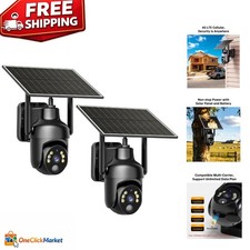 4G LTE Solar Powered Security Camera - 360  Panoramic Live Viewing  No WiFi ...