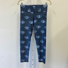 Terez Women's Blue Eye Print Cropped Leggings Small Style 424-02 Made in USA