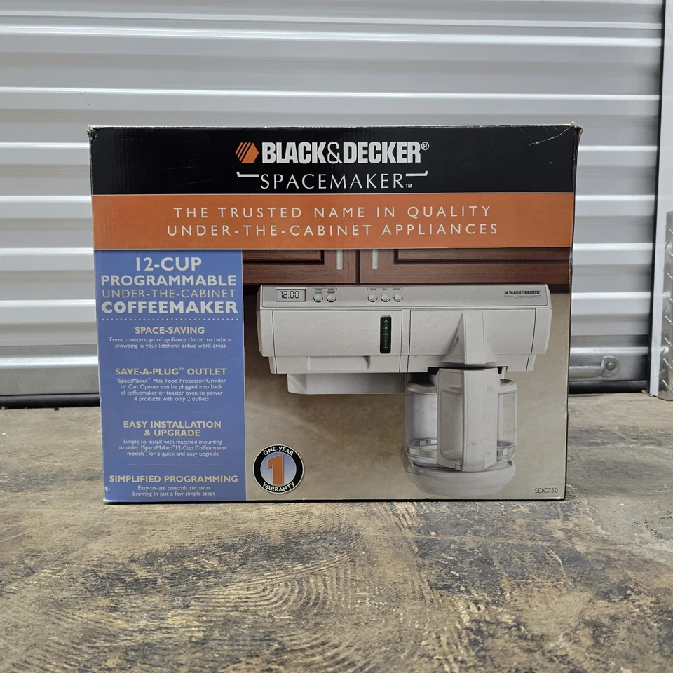 Black Decker Spacemaker 12 Cup Under Cabinet WHITE Coffee Maker SDC750 OPEN BOX - Image 3 of 4