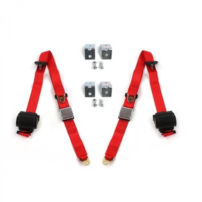 JP Gladiator 1962 - 1988 Airplane 3pt Red Seat Kit w/Brackets-2 Belts 