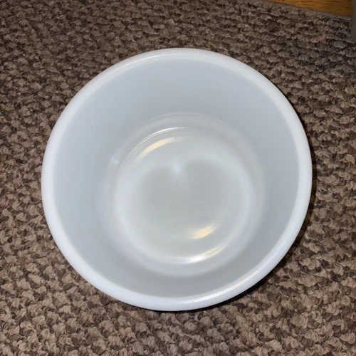Vintage Glasbake Mixmaster Sunbeam 19CJ Large White Milk Glass Mixer Mixing Bowl