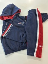 Vintage New England Patriots Toddler Track Suit Sweats 24 Mos Y2K Blue Red