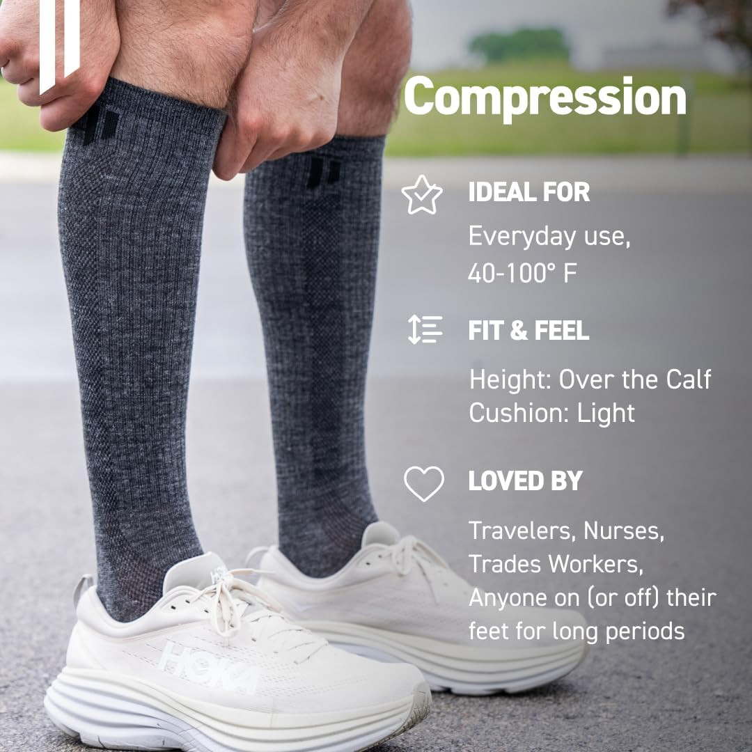 Alpaca Compression Socks for Men and Women, Moisture Wicking Alpaca Wool Socks f thumbnail 5