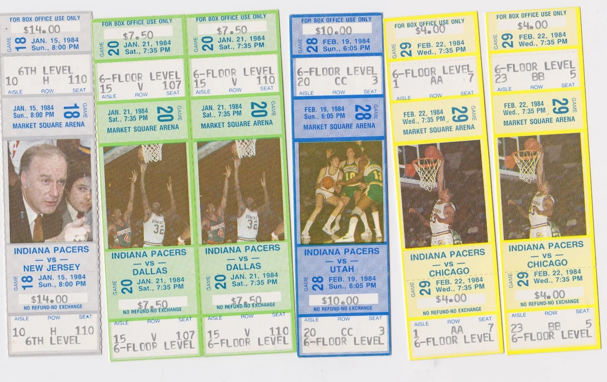 Basketball Indiana Pacers Vintage Sports Ticket Stubs for sale | eBay