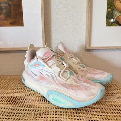 Men s Li-Ning Wade All City 11 V2  Family Love  Sneakers White/Pink/Blue Size 8