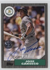 2022 Series 1 1987 Topps Baseball Black 147/199 Jose Canseco #87BA-JCA Auto 0nr3