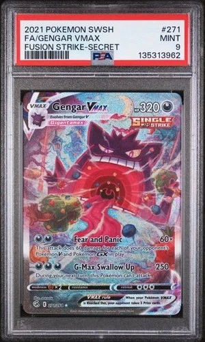 PSA 9 Gengar VMAX - 271/264 - Fusion Strike - Pokemon - Read Description