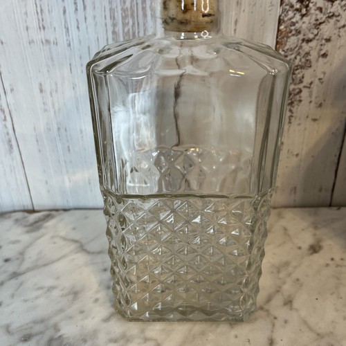 Klar Diamantschliff Karaffe Korken Stopfen Vintage Glasflasche - Bild 4 von 16