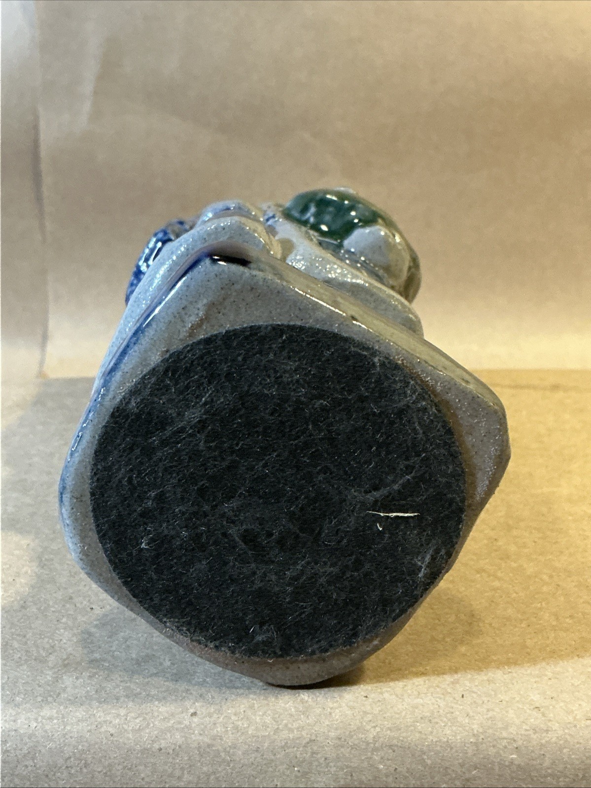 Vintage Rowe Pottery Works Salt Glaze Santa Clause Figure With Ark INV-JDJ71