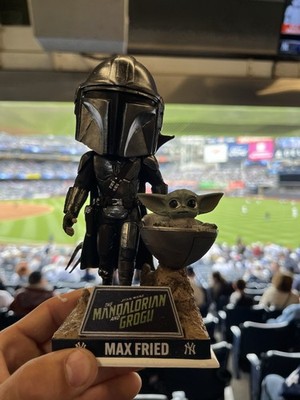 New York Yankees Max Fried Mandalorian Bobblehead Sga Star Wars
