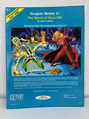 Dungeons and Dragons 1e L1 The Secret of Bone Hill Module TSR 9045 - NEW REPRINT