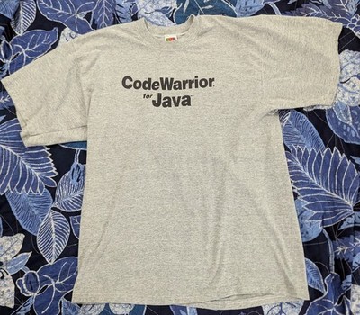 Vintage Code Warrior For Java Double Sided Graphic T-shirt Size Large
