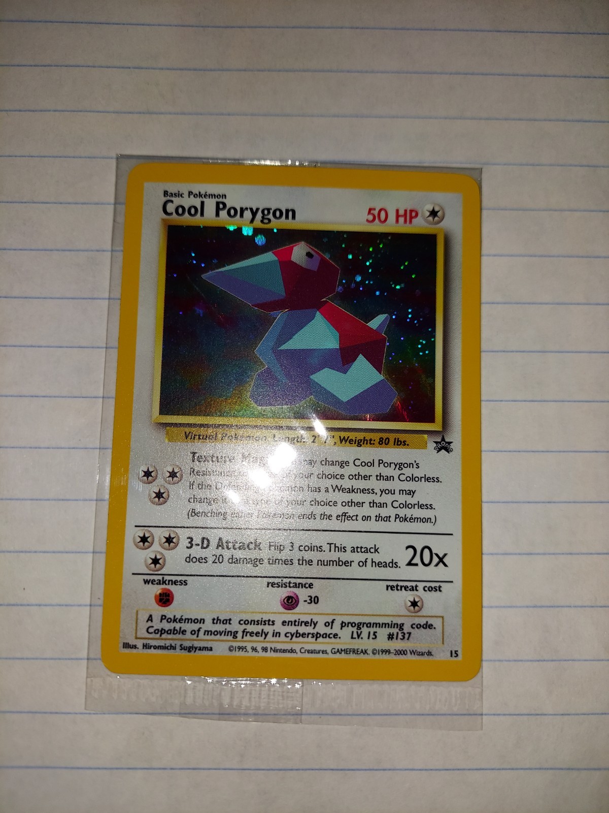 Cool Porygon Sealed Black Star Promo Pokemon Card 15 WotC