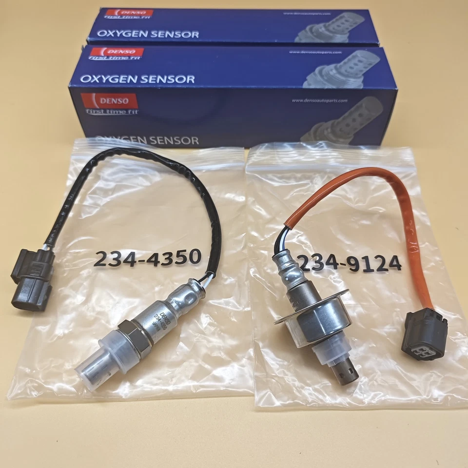 2X Denso Up+Down Oxygen O2 Sensor 234-9124 234-4350 For 2007-11 Honda Civic 1.8L Foto 4 de 4