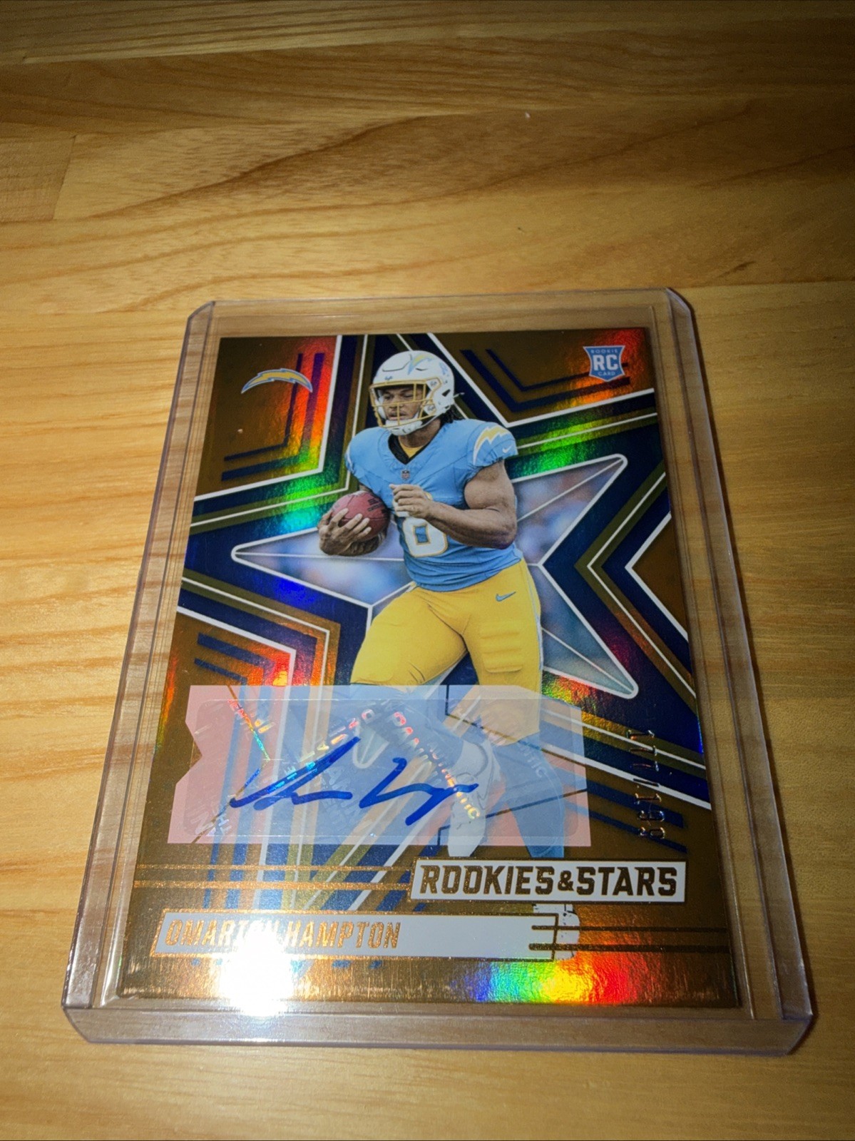 2025 Panini Rookies and Stars Omarion Hampton #166 Bronze Auto /199