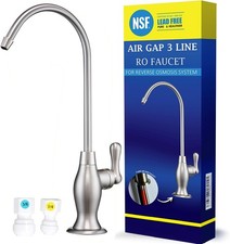 Air Gap 3 Line Lead-Free RO Faucet Drinking Water Filtration Reverse Osmosis ...
