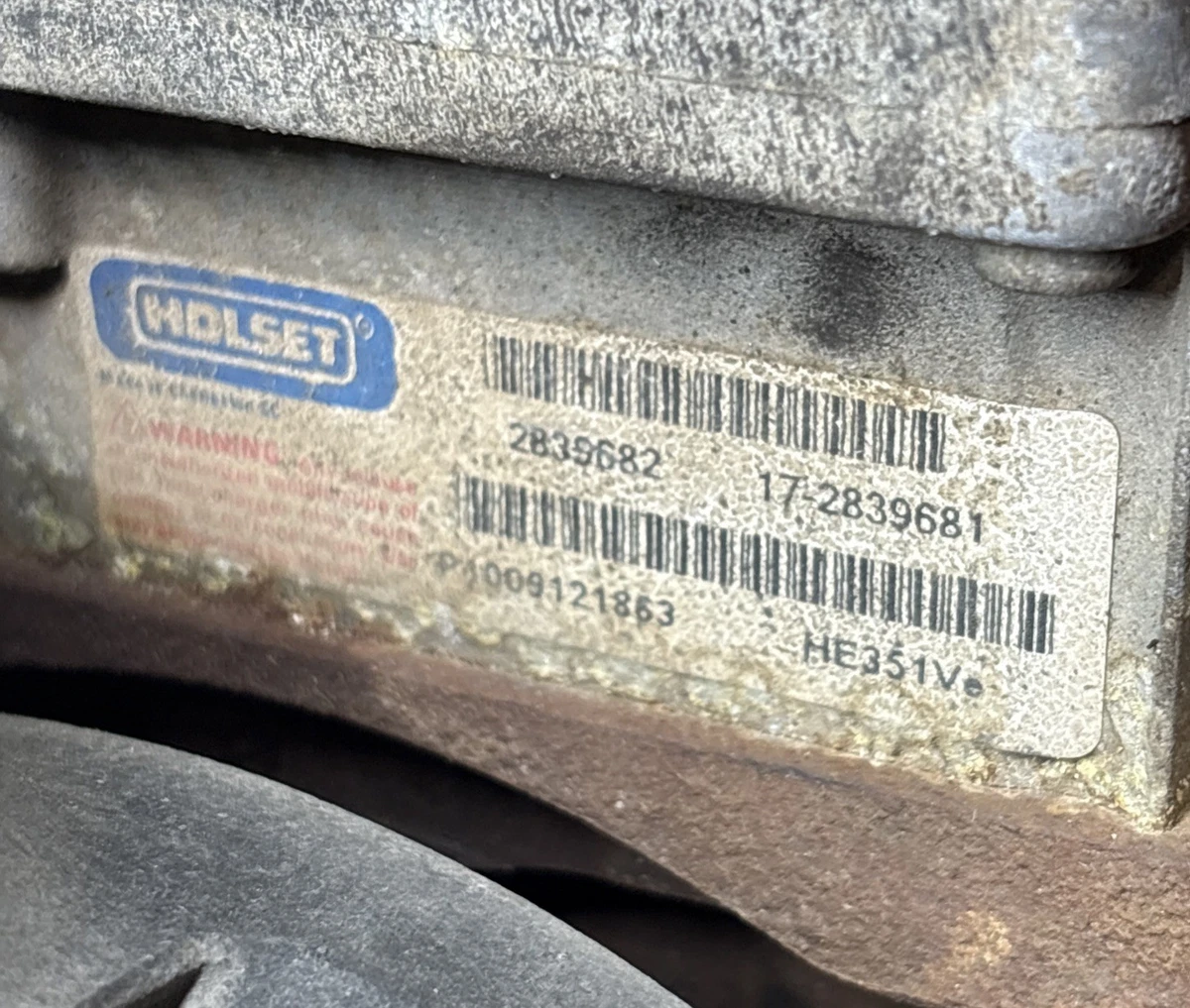 Genuine Holset Turbo HE351VE 2837675 (For Parts) photo 5