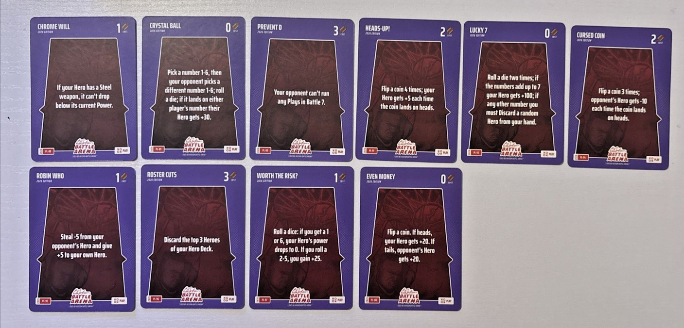 2026 Bo Jackson Battle Arena Base, Hot Dog, & Play Cards! Complete your sets!