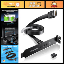 USB-C Front Panel Adapter Cable 20Gbps, Type-C Header Extension 60cm, PCI Bracke