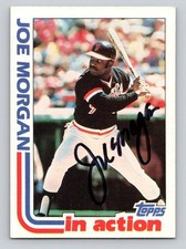 JOE MORGAN 1982 Topps Autographed MLB card TTM/IP signature
