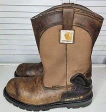 Carhartt Heritage Wellington CMP1200 Waterproof Steel Toe Boots Sz: 10.5W  READ  