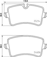 Hella Pagid Bremsbelagsatz Scheibenbremse 8DB 355 016-001 FüR A7 4G2 4GD 4GA 4G5