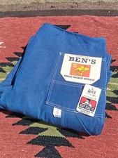 70s80s Deadstock Ben Davis Bib Overalls Blue Denim 42x30 Plenty Tough Union Made