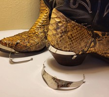 Shiny Silver Western Cowboy Boot Toe and Heel Plates for Pointy Toe 1 Pair Each