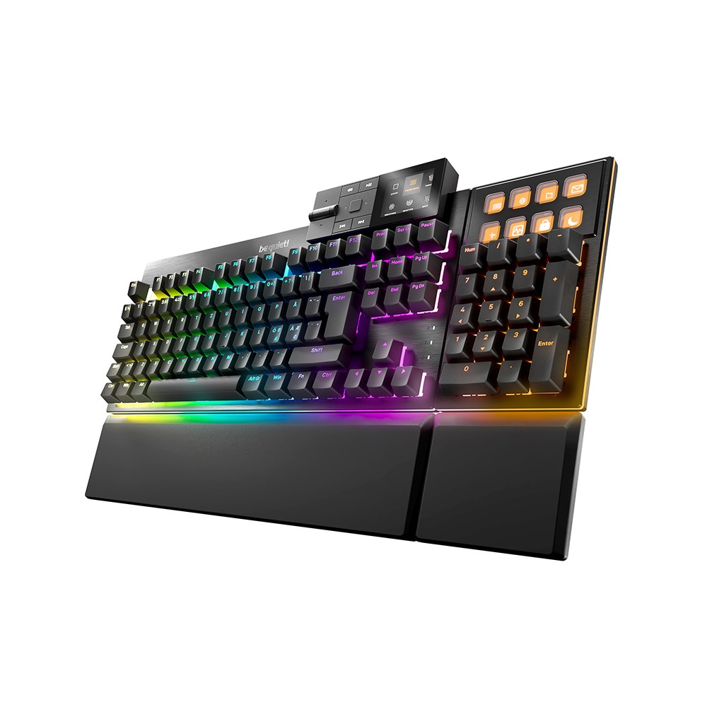 be quiet! Dark Mount Silent Linear Tastatur - Gaming Tastatur mit geschmierten Linearen Switches, 3 Schicht-Dämmung, Media Dock und entfernbarem Numme - Bild 2