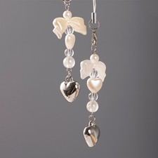 2026 New Bow Hanging Decoration Pearl Phone Chain Pendant Bag Pendant Keychain