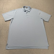 Peter Millar Polo Shirt Mens 2XL XXL Blue Summer Comfort Performance Golf