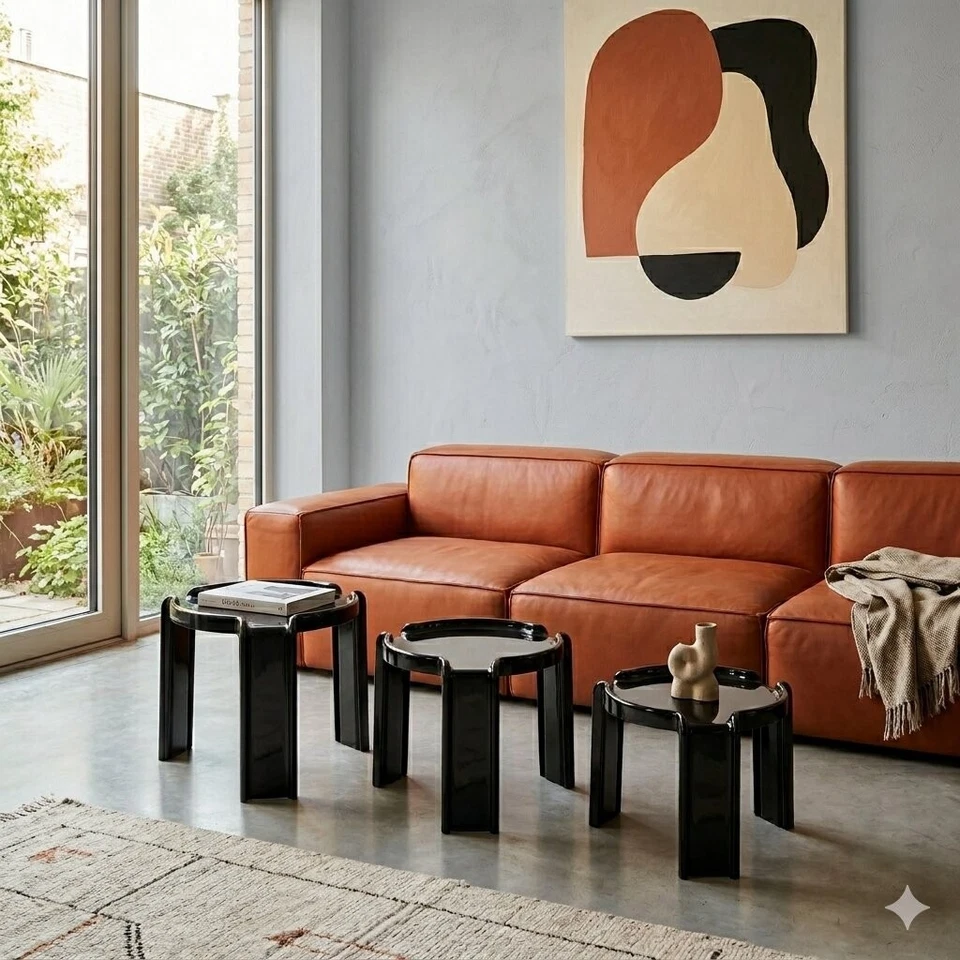 Vintage Kartell Couchtische Design Giotto Stoppino der 70er Jahre Originell - Bild 1 von 4