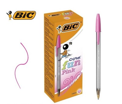 BIC Cristal Fun Kugelschreiber Rosa Kugelschreiber Breite 1,6 mm Spitze 20er Pack  