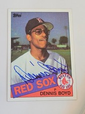 1985 Topps DENNIS BOYD Red Sox In-Person Signed  AUTO Autograph