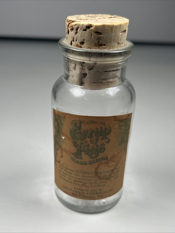 Vintage Syrup Of Figs Bottle-California Chemical Co.-Quack Medicine