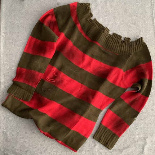 Women's Freddy Krueger Costume Nightmare on Elm Street Adult L (10-12) - NO HAT - Picture 10 of 12