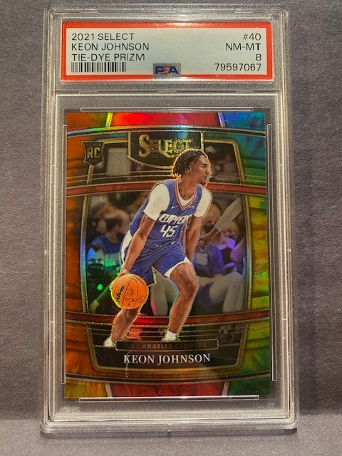 2021-22 Panini Select - Concourse Keon Johnson #40 Tie-Dye Prizm /25 (RC)