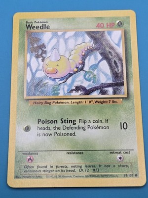Weedle 69/102 Base Set Regular LP