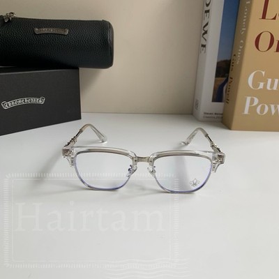 Chrome Hearts Classic Unisex 0766 Half-rim Clear Glasses 56-18-142mm