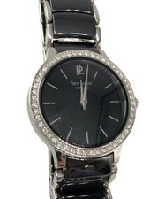 Pierre Lannier Ceramic Watch Ladies Black 3cm Used Bracelet Magnetic Clasp