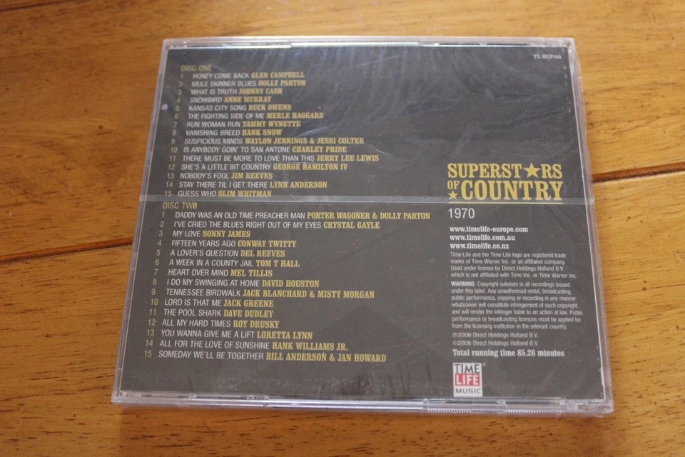Superstars of Country CD 1970 Time Life Music Compilation Greatest Hits New 2CD Foto 2 de 2